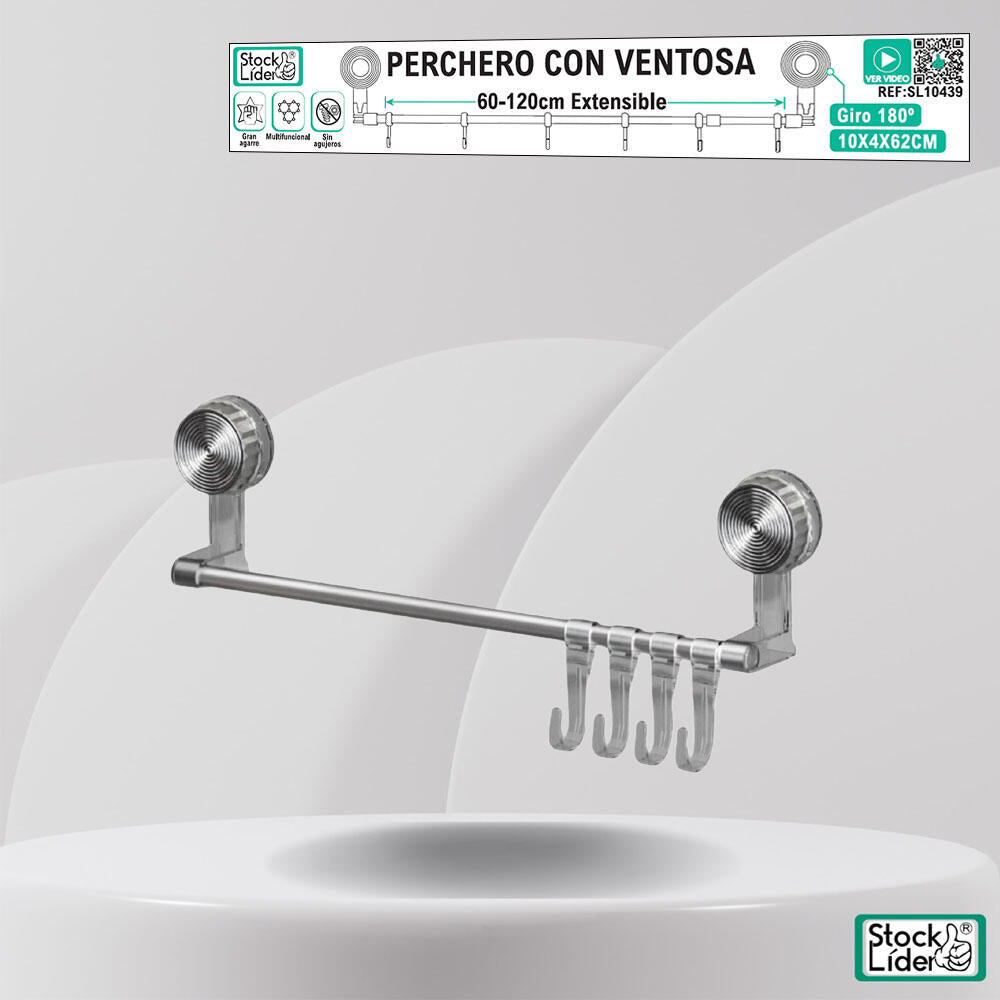 Perchero con ventosa